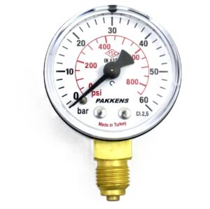 PAKKENS Manometre Ø63 mm 0-60 Bar 1/4''