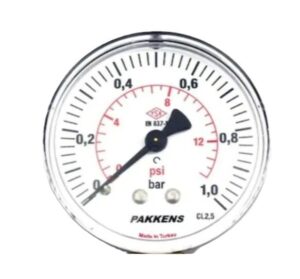 PAKKENS Pano Tipi Manometre Ø63mm 1 Bar