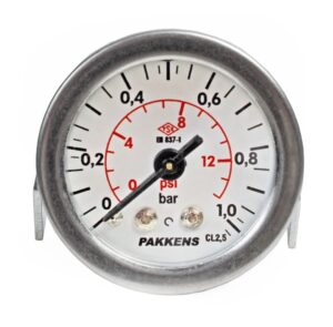 PAKKENS Arka Bağlantılı Pano Tipi Manometre Ø63 mm 1 Bar 1/4''