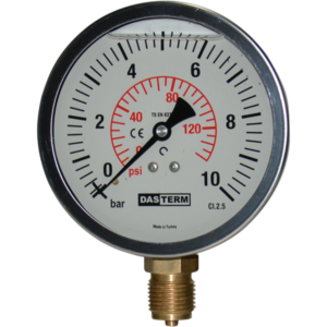 DASTERM Ø100 mm Gliserinli Manometre 10 Bar