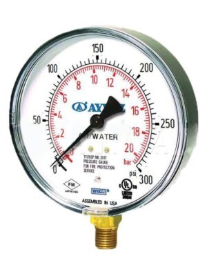 Ayvaz Manometre Alttan Çıkışlı Ø100mm