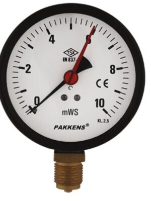 Pakkens Hidrometre Alttan Çıkışlı Ø100 10 mWS Kl 2,5