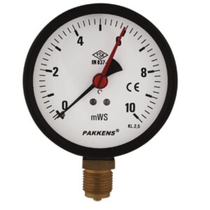 Pakkens Hidrometre Alttan Çıkışlı Ø100 10 mWS Kl 2,5