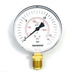 Pakkens Alt Bağlantılı Hidrometre Ø100 mm 16 mWS