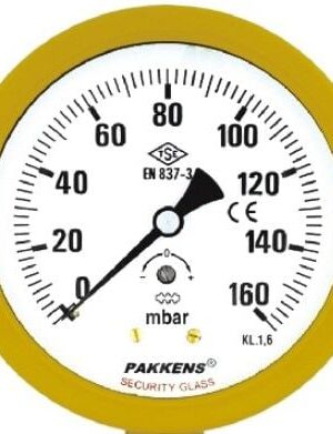 PAKKENS Arka Bağlantılı Kapsül Diyaframlı Manometre Ø100 mm 25 mbar