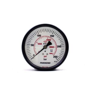 PAKKENS Arka Bağlantılı Kuru Tip Manometre Ø100 mm 250 Bar 1/4''