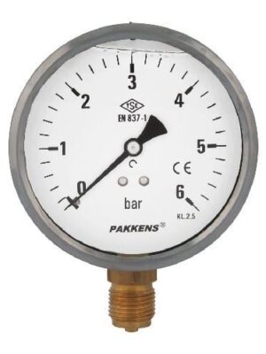 Pakkens Alt Bağlantılı Hidrometre Ø100 mm 6 mWS