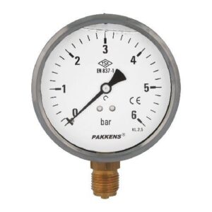 Pakkens Alt Bağlantılı Hidrometre Ø100 mm 6 mWS 1/2''