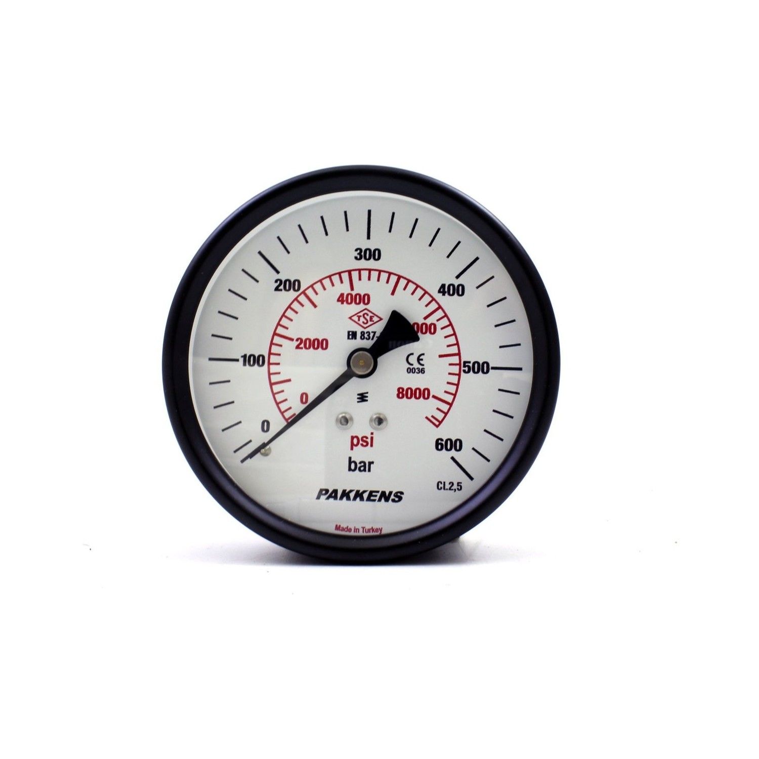 PAKKENS Arka Bağlantılı Manometre Ø63 mm 600 Bar