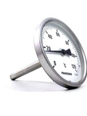PAKKENS Arka Bağlantılı Bi-Metal Termometre Ø100mm 250°C 1/2 15cm