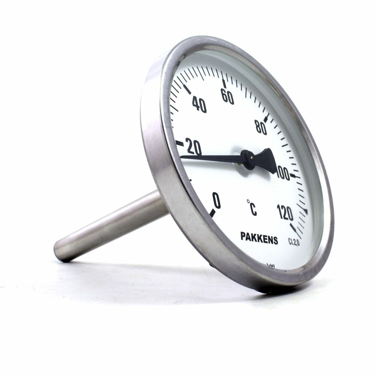 PAKKENS Arka Bağlantılı Bi-Metal Termometre Ø100mm 120°C