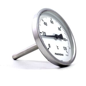 PAKKENS Arka Bağlantılı Bi-Metal Termometre Ø100mm 120°C