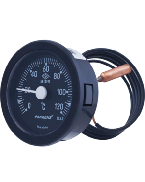 PAKKENS Arka Bağlantılı Gazlı Termometre Ø50mm 120°C