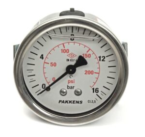 PAKKENS Arka Bağlantılı Pano Tipi Gliserinli Manometre 100 mm