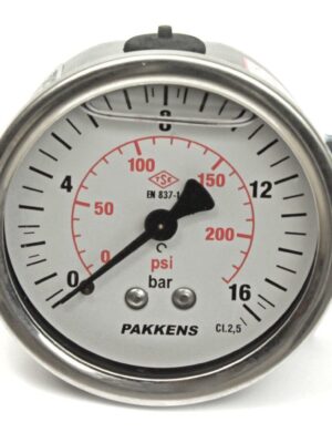 PAKKENS Arka Bağlantılı Pano Tipi Gliserinli Manometre 100 mm