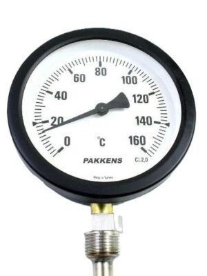 PAKKENS Alt Bağlantılı Termometre Ø100mm 160°C 40cm