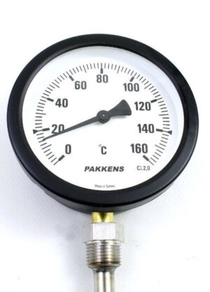 PAKKENS Alt Bağlantılı Termometre Ø100mm 160°C 10cm 1/2''