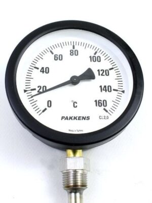 PAKKENS Alt Bağlantılı Termometre Ø100mm 160°C 10cm