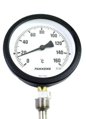 PAKKENS Alt Bağlantılı Termometre Ø100mm 160°C 40cm
