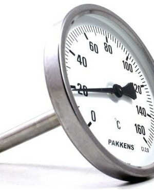 PAKKENS Arka Bağlantılı Bi-Metal Termometre Ø100mm 160°C