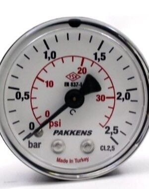 PAKKENS Arka Bağlantılı Manometre Ø50 2,5 Bar