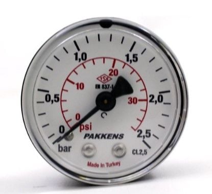 PAKKENS Arka Bağlantılı Manometre Ø50 2,5 Bar