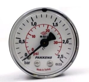 PAKKENS Arka Bağlantılı Manometre Ø50 2,5 Bar