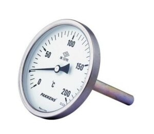 PAKKENS Arka Bağlantılı Bi-Metal Termometre Ø63mm 200°C