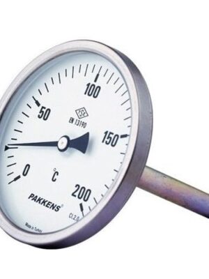 PAKKENS Arka Bağlantılı Bi-Metal Termometre Ø100mm 200°C