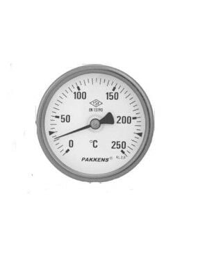 PAKKENS Arka Bağlantılı Bi-Metal Termometre Ø100mm 250°C