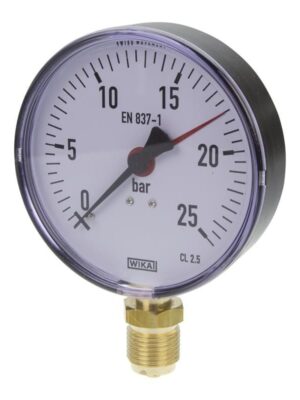 WIKA 111.10.100 Alt Bağlantılı Manometre Ø100mm 25 Bar