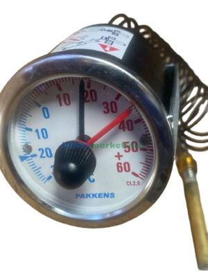 PAKKENS Gazlı Kontaklı Termometre NC/NO Ø60mm -30/+60°C