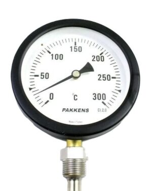 PAKKENS Alt Bağlantılı Termometre Ø100mm 300°C CL 2.0