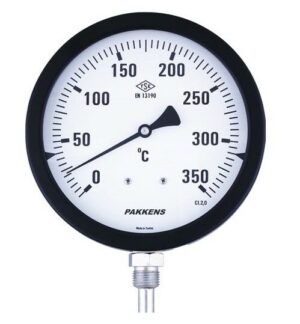PAKKENS Alt Bağlantılı Termometre Ø100mm 350°C 40cm 1/2''