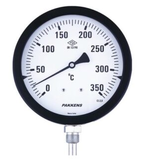 PAKKENS Alt Bağlantılı Termometre Ø100mm 350°C 1/2''