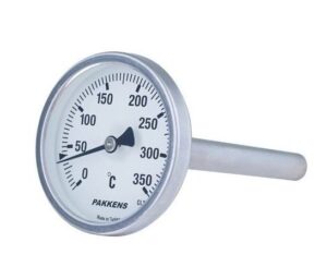 PAKKENS Arka Bağlantılı Termometre 350°C Ø100mm 30cm