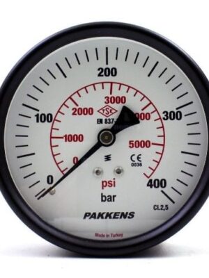 Pakkens Arka Bağlantılı Manometre Ø63 mm 400 Bar