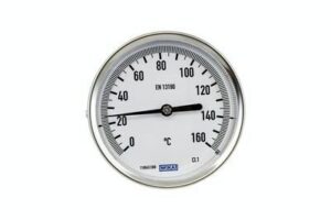 WIKA Arka Bağlantılı Bi-Metal Termometre Ø100mm 160°C 1/2'' 20cm CL 2,0