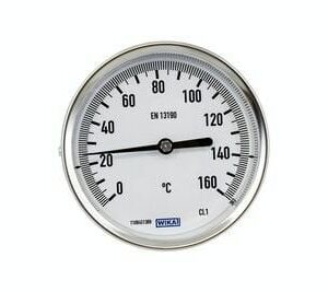 WIKA Arka Bağlantılı Bi-Metal Termometre Ø100mm 160°C 1/2 20cm CL 2,0