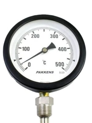 PAKKENS Alt Bağlantılı Termometre Ø100mm 500°C 50cm