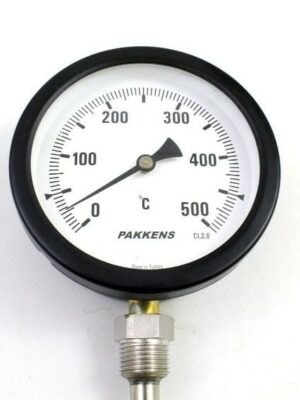 PAKKENS Alt Bağlantılı Termometre Ø100mm 500°C