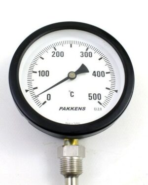 PAKKENS Alt Bağlantılı Termometre Ø100mm 500°C 1/2''