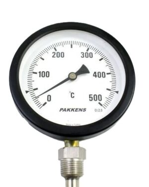 PAKKENS Alt Bağlantılı Termometre Ø100mm 500°C 50cm