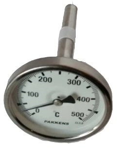 PAKKENS Arka Bağlantılı Bi-Metal Termometre Ø100mm 500°C