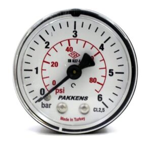 PAKKENS Arka Bağlantılı Manometre Ø40 mm 6 Bar 1/8''