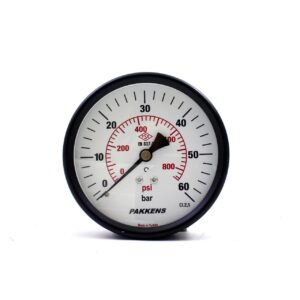 Pakkens Arka Bağlantılı Manometre Ø63 mm 60 Bar 1/4''
