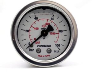 PAKKENS Arka Bağlantılı Gliserinli Manometre Ø63 mm 100 Bar