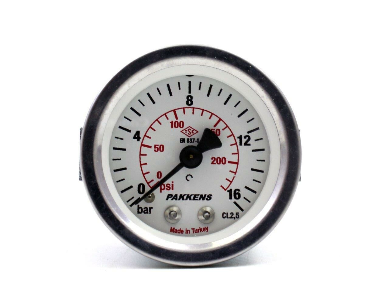 PAKKENS Arka Bağlantılı Pano Tipi Manometre Ø63 mm 16 Bar 1/4''