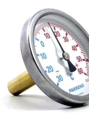 PAKKENS Arka Bağlantılı Bi-Metal Termometre Ø63mm -30+60°C