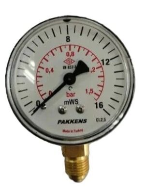 PAKKENS Alt Bağlantılı Hidrometre Ø63 mm 16 mWs